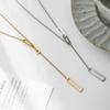 Personality Gold Color Stainless Steel Hollow Rectangle Cross Long Pendant Necklace for Women Charm Hip Hop Rock Jewelry Gift