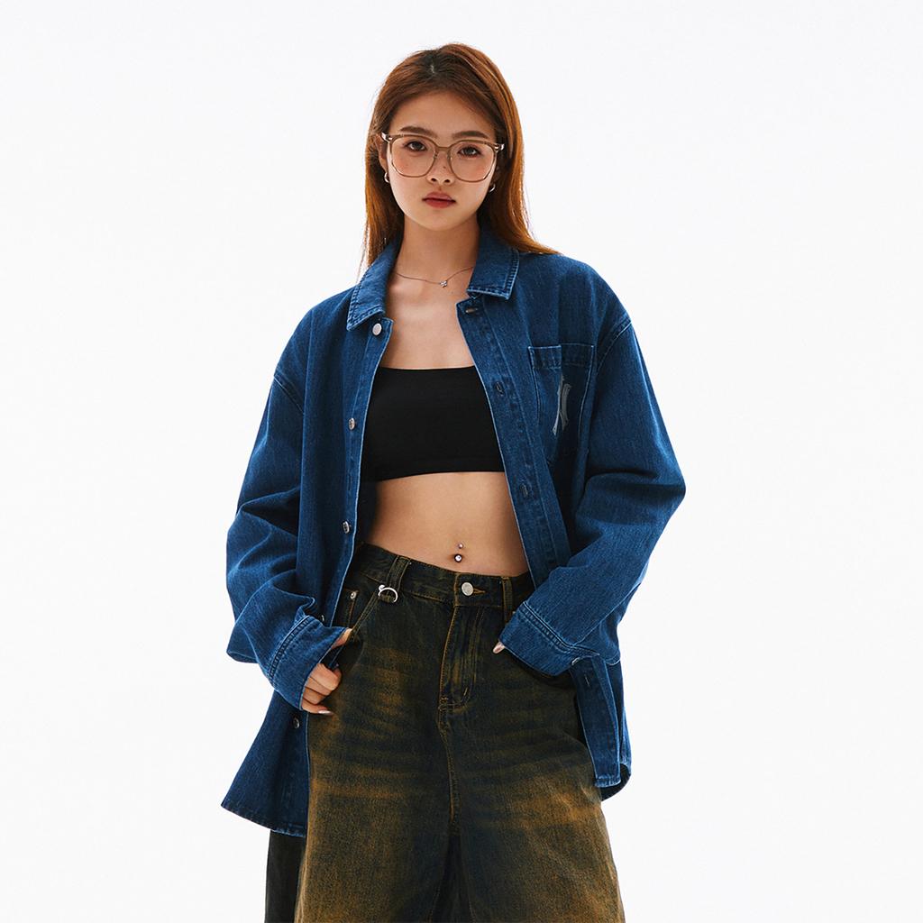 New MLB New York Yankees SS24 Shirt Unisex Indigo 3ADRM0241-50INS