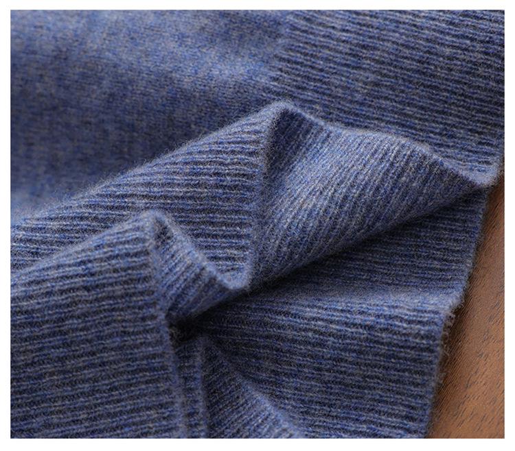 Men's V-Neck Loose Cashmere Knit Sweater - Autumn/Winter Base Layer