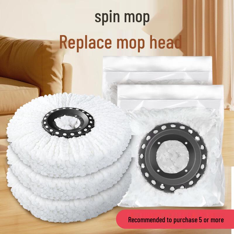 Microfiber Rotary Mop Replacement Heads (5-Pack)