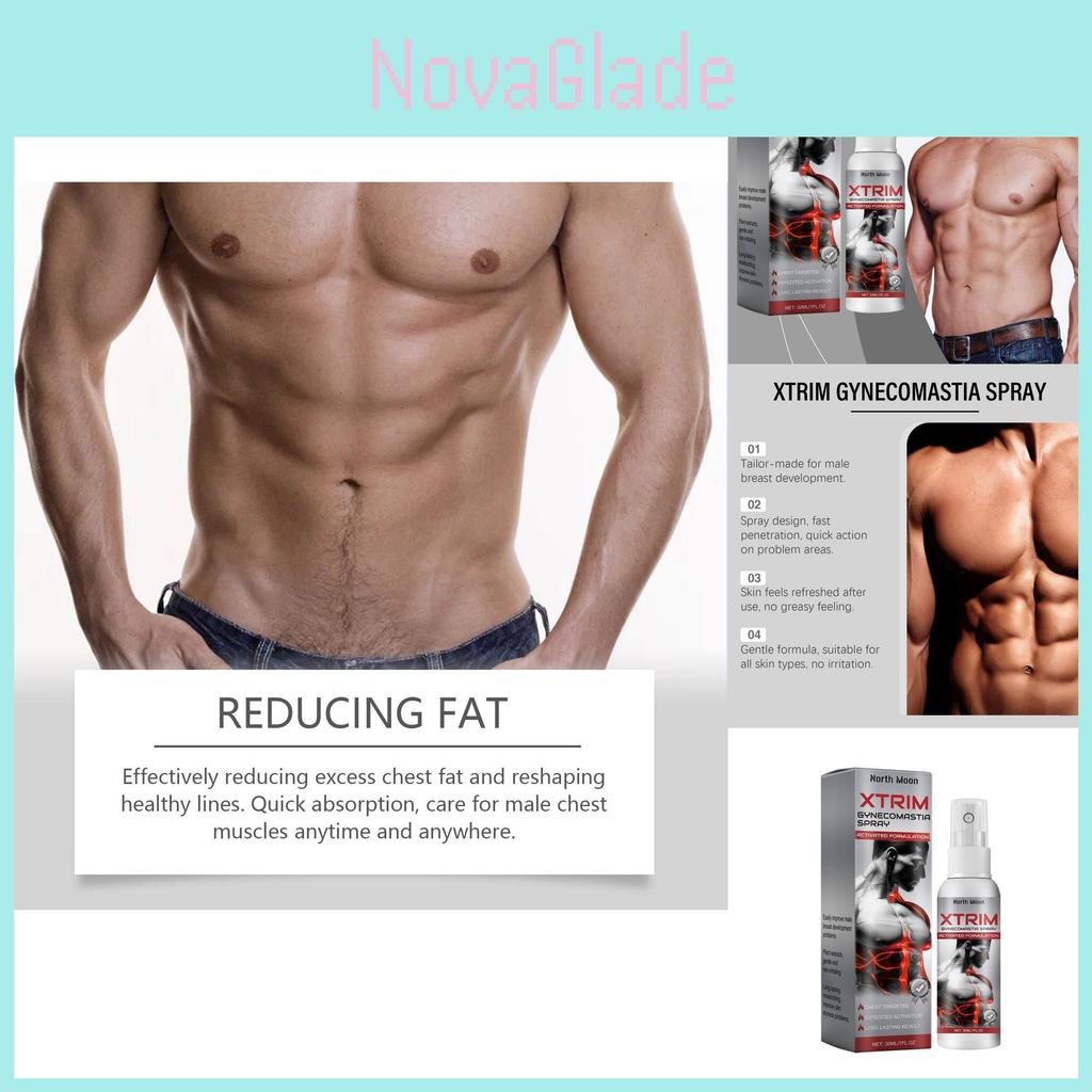 Nourishing North Moon Men's Breast Care Spray For Smooth Skin Contours And Hydration