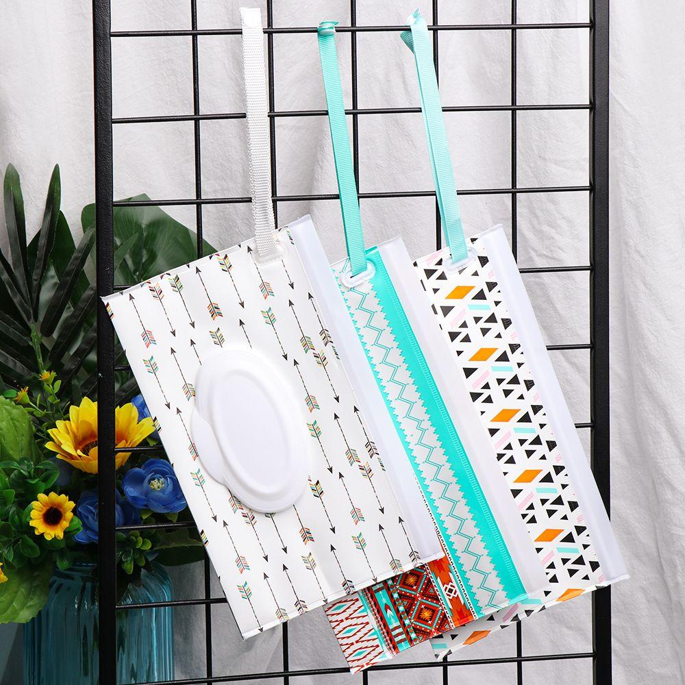 Product Flip Cover Snap-Strap Portable Stroller Accessories Wet Wipes Bag Cosmetic Pouch Tissue Box