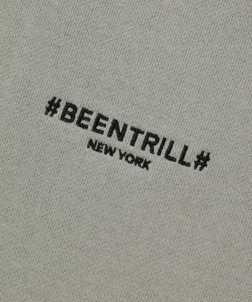 BEENTRILL Essential Hashtag Logo Brushed Sweatpants (Khaki)