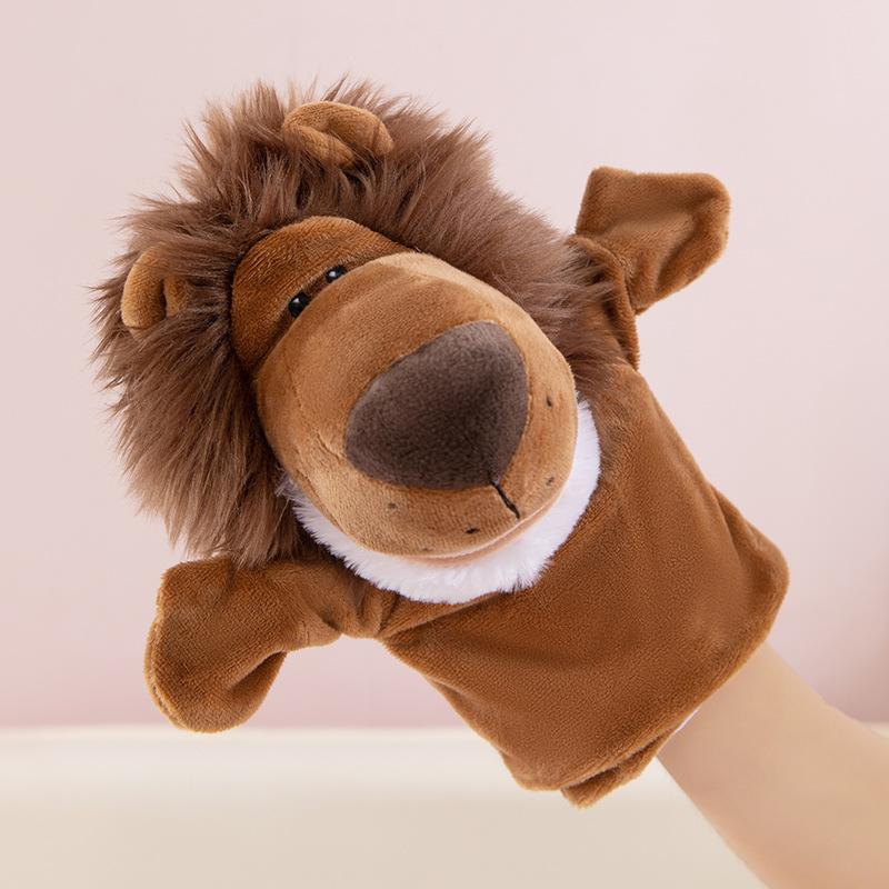 Hand Puppet Toy Animal Hand Soothing Doll Show Lion Can Open Mouth Animal Doll Kindergarten Lecture Props
