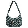 New MLB Artificial Leather Hobo Bag Shoulder Bag Handbag Shoulder Bag Unisex Dark Green 3ABQS102N-50GND