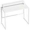 Folding Computer Desk with Monitor Stand, 100 x 48 x 87.5 cm, White
