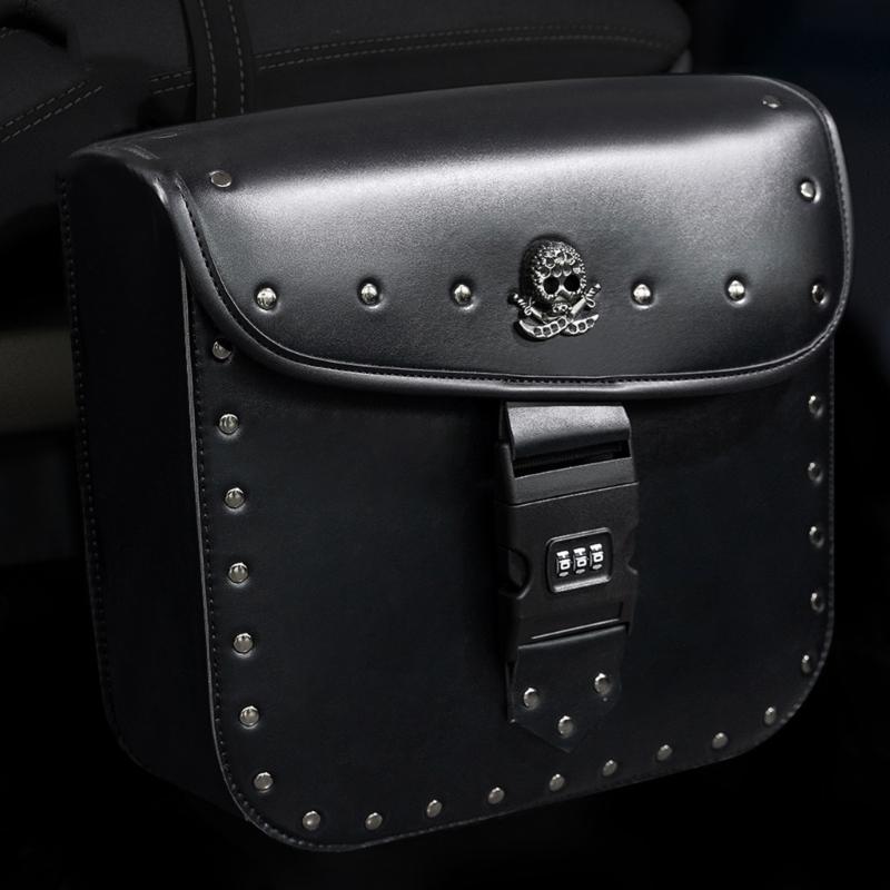 Universal Motorcycle Side Case Saddlebags Waterproof Removable Design With Anti Theft Lock And High Capacity Storage 2x