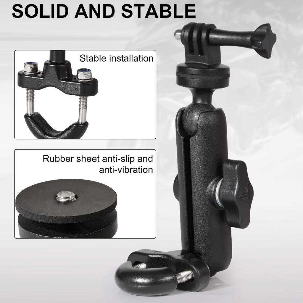 Motorcycle Bike Camera Mount Aluminum Alloy Quick Release Handlebar Adapter for 12/11/ X4 Cameras Holder with Quick Lock