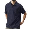 Summer New Men's Lapel Button T-shirt Retro Casual Short-sleeved Men's T-shirt