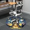 1 Stück Nachtkatze Büro Runder Teppich, Unter Bürostühlen Schlafzimmer Wohnzimmer Heimdekoration, Raumdeko