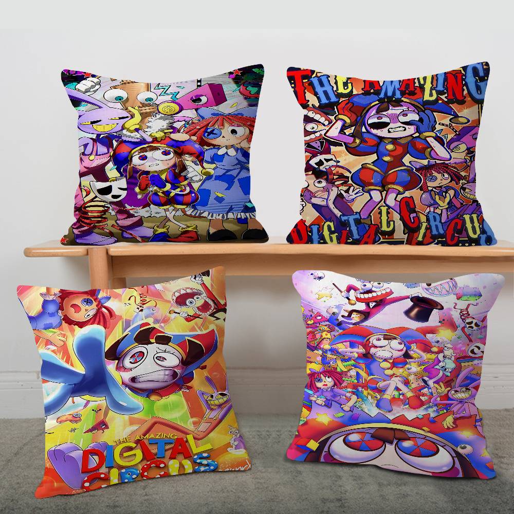 Cartoon The AAmazing DDigital CCircus Pillow Anime Pillow Sofa Bed Head Pillow Cover Cushion Cover 45x45 Cm Fashion
