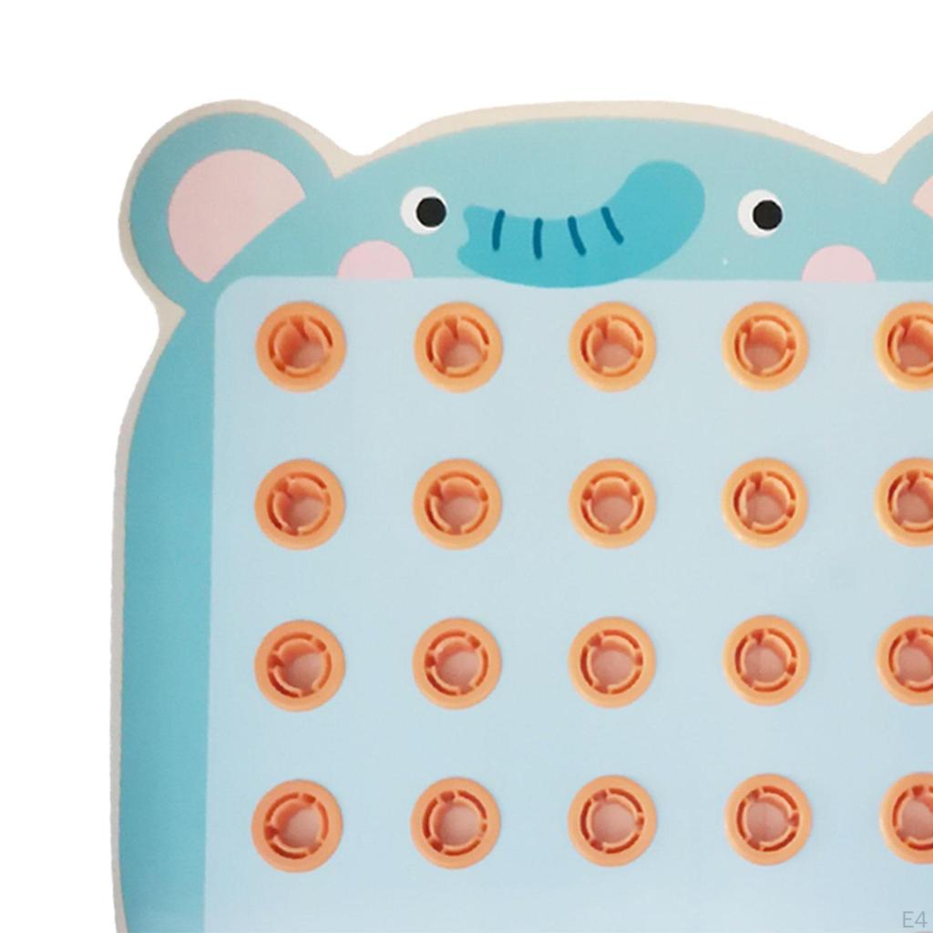 Lacing Threading Toy with Cards, Educational Teaching Aids Cartoon Playing Game for Baby Age