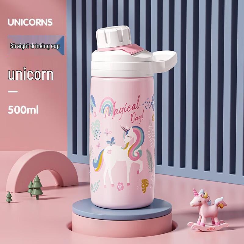 JEKO&JEKO Kids Unicorn Insulated Straw Bottle