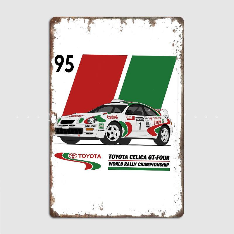 

Celica GT Four Rally Car Supercar Retro Metal Poster Sign Club Mural Custom Wall Decor Tin Sign Room Decor Home Decor 20x30cm（7.8x11.8inch）