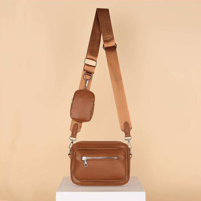 New Women Bag Minimalist Casual Shoulder Bag Fashion Crossbody Bag Trendy Vintage Middle-Aged Mom Bag PU Soft Leather Texture