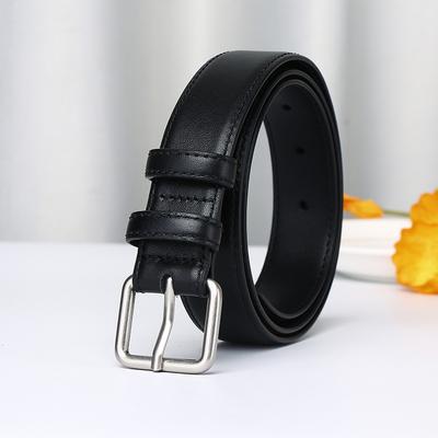 Simple And Versatile Fashion Light Luxury Belt Women'S Leather Pin Buckle First Layer Cowhide High-End Casual Pants Belt Women'S