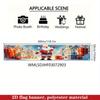 Christmas Santa Claus Yard Banner 78.7in, Outdoor Garden Fence Holiday Party Decor