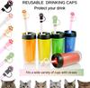 10mm Customization Animal Cat Dog Paw Dust-Proof Silicone 3D Straw Toppers Straw Cover with Letter Charm for Tumbler Cup