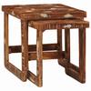 Nesting Tables Set of 2 46 X 46 X 45 Cm Solid Upcycled Wood