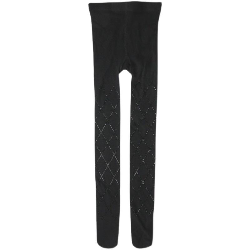 Diamond Black Silk Internet Celebrity Shiny Rhinestone Stockings Women Diamond Grid Pantyhose Ins Trend Any Cut Thin Style G