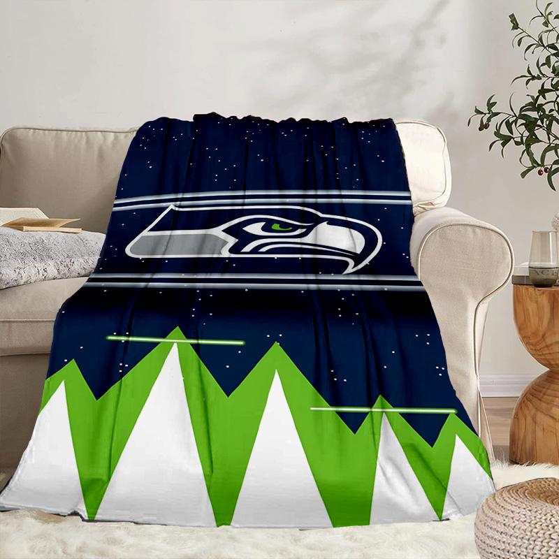 Seahawks Team Spirit Portable Blanket/Soft Blanket Bedding Blanket Suitable for Travel Camping Living Rooms Offices Sofas Fan Gifts