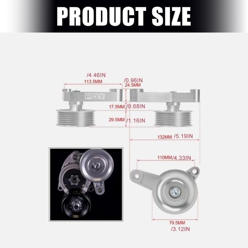 Machined 6061 Aluminum Pulley Assembly For K Type K24 Engine Improvement