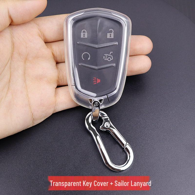 Transparent Full Coverage Key Case for Cadillac XT4 XT5 XT6 CT6 ATSL CTS XTS