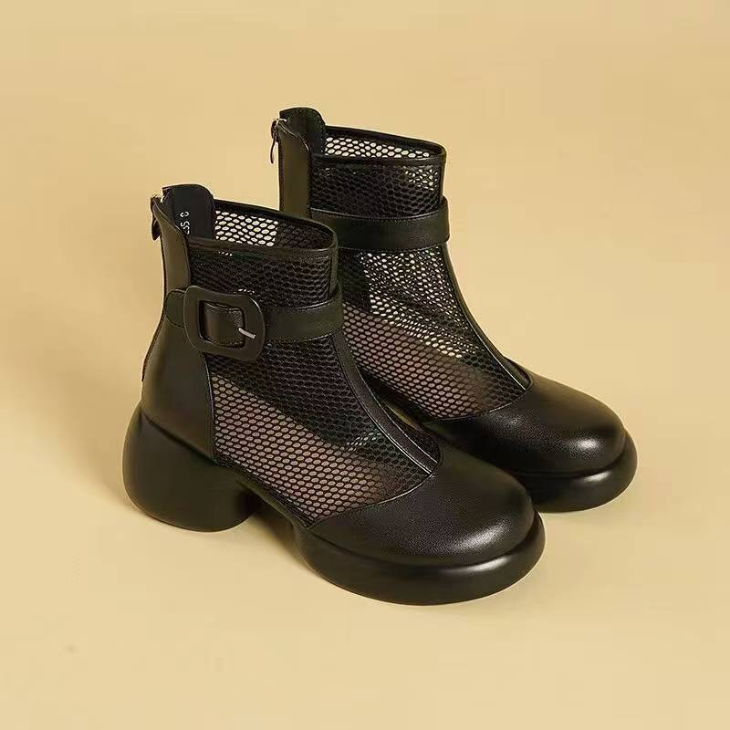 

Новые крутые ботинки сетка мягкая кожа сетка ботинки Мартина женские летние дышащие короткие ботинки сетчатые ботинки тонкие летние полые 38