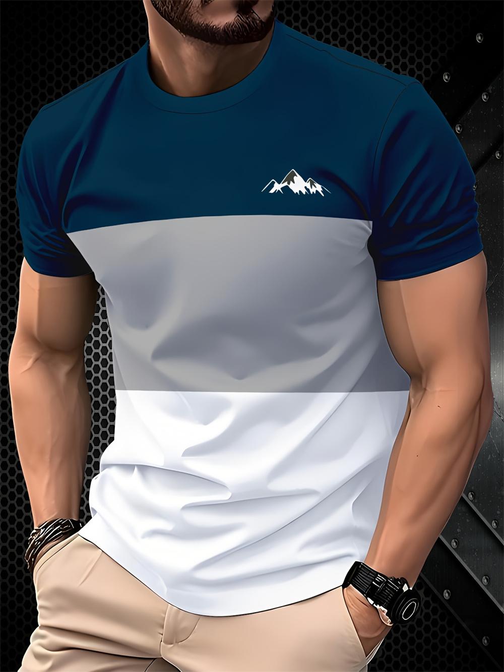 

Летняя мужская футболка для улицы, модная полосатая с принтом, уличная мужская одежда, повседневные топы с коротким рукавом и круглым вырезом 6XL