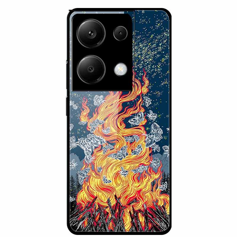 Redmi NOTE 13 PRO 4G Case with Tempered Glass & Aesthetic Color Painting