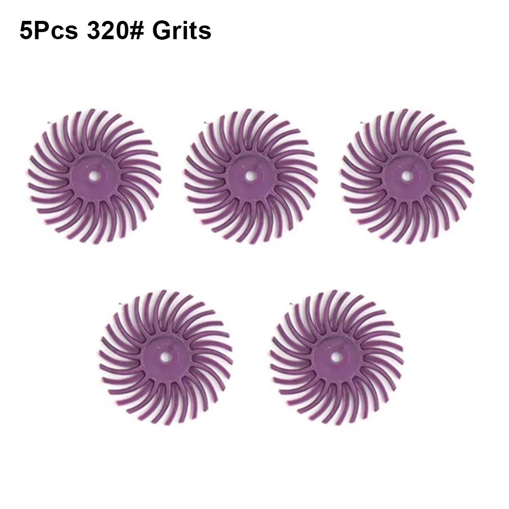 

5 шт. абразивная щетка для полировки зазоров, шлифовальная головка, полировальный круг для аксессуаров для роторного инструмента 5Pcs Grit 320