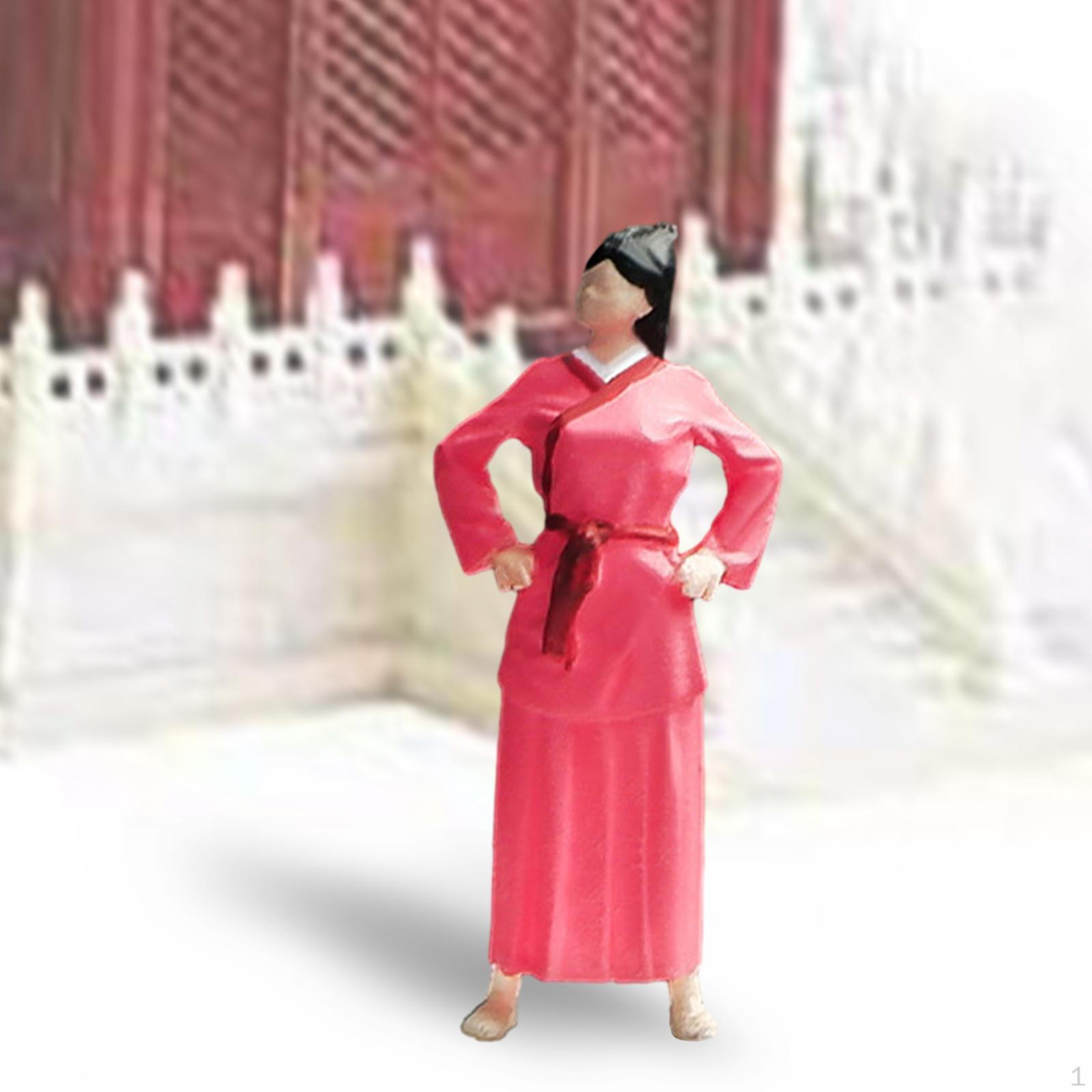 1/64 Miniature Figure Handpainted Tiny People Model Resin Ancient Doll Diorama Scene Figures for Female
