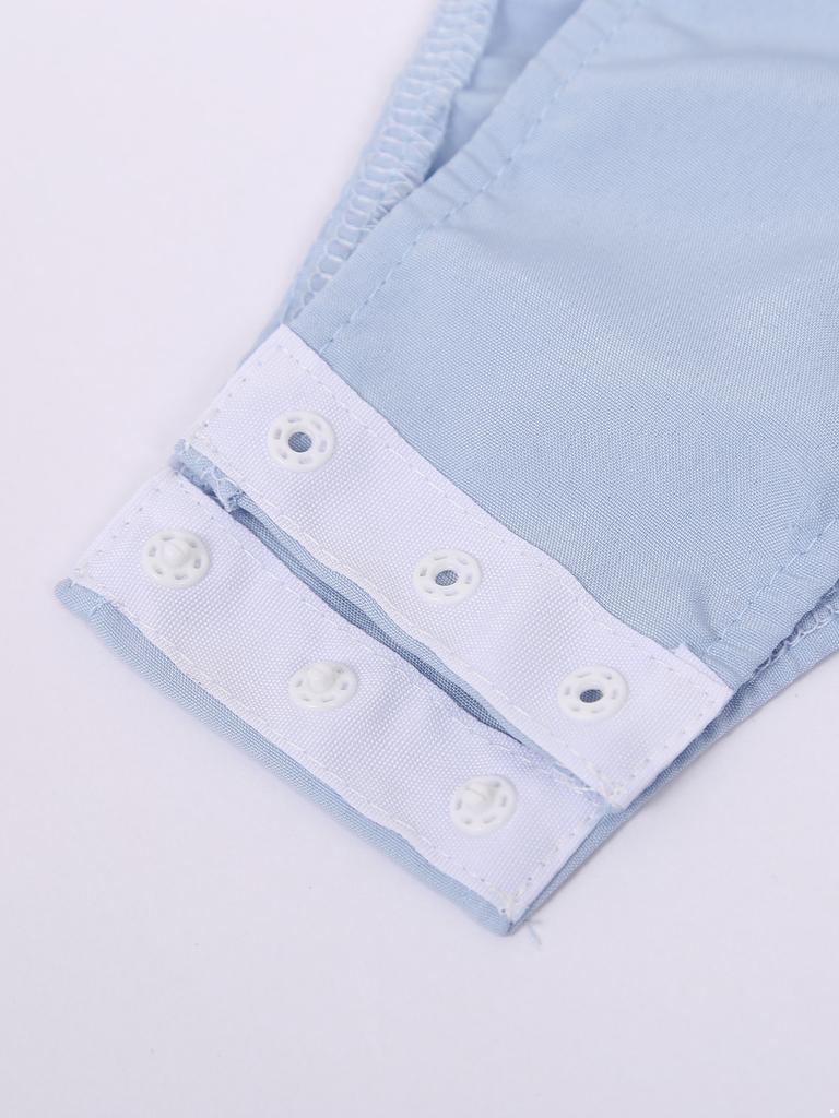 Frauen Body Umlegekragen Schlank Soild Farbe Overall Strampler Trikot Top T-shirt