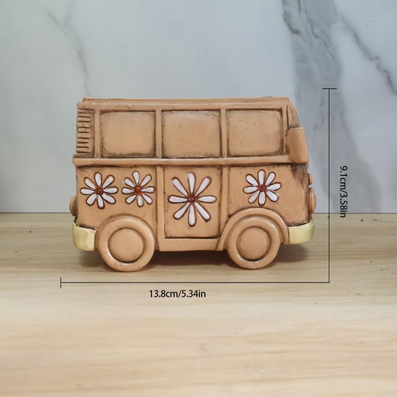 1PC retro hippie carriage resin flower pot, creative indoor and outdoor decoration flower pot, multi-functional room decoration