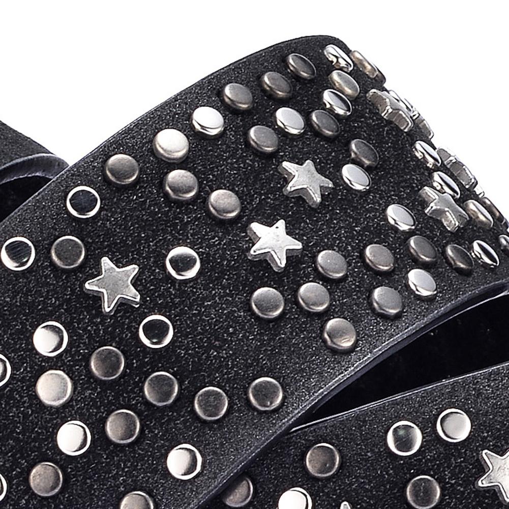Women Fashion Rivet Design Wide Belt Cool Waist Decoration as Perfect Gift