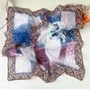 Flower Cotton Linen Print Scarves Cashew Square Handkerchief  Clothing Accessories