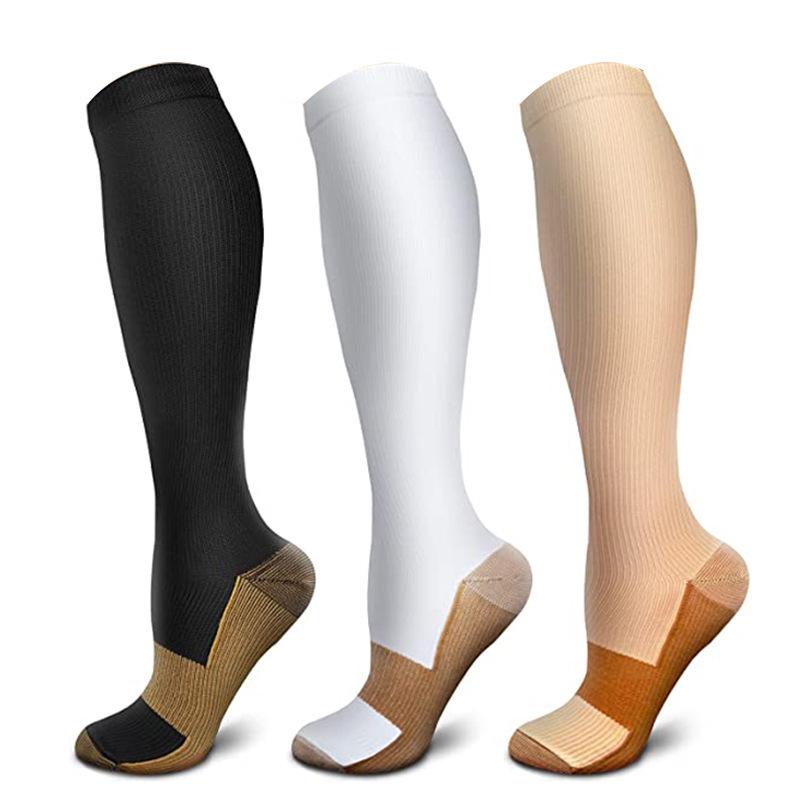 Women's Copper Ion Compression Thigh-High Sports Socks
