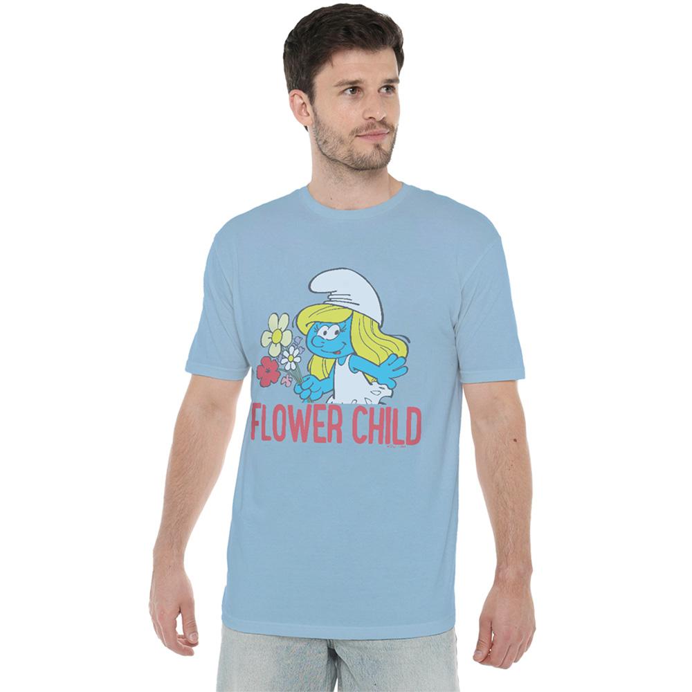 The Smurfs Unisex Adult Child Smurfette Flower T-Shirt