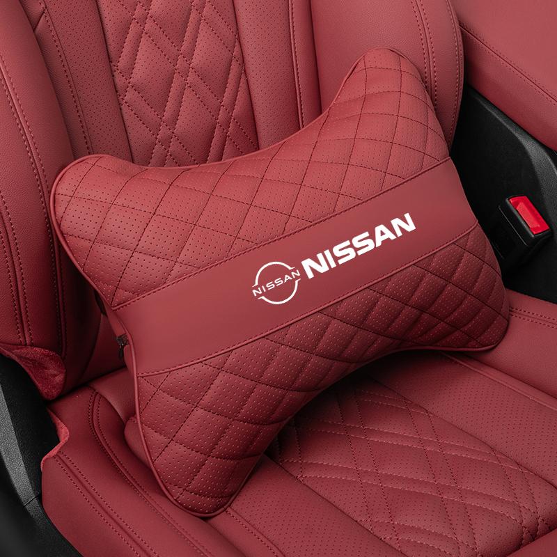 Car Headrest/Lumbar Support Car Neck Pillow Waist Cushion For Nissan Qashqai J10 J11 Navara Juke GTR 350z Patrol Leaf X-trai