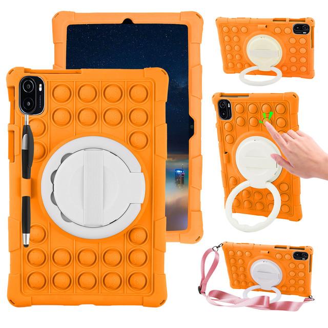 For Xiaomi Mi Pad 5 6 Pro Case Soft Bubble Silicon Kids Handle Cover For MiPad 5 Pro 2021 11 Inch Tablet Stand Case Shoulder Strap