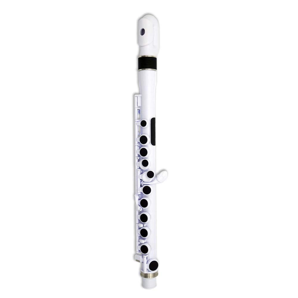 Nuvo Plastic Wind Instrument Flute C-Tuning jFlute 2.0 White/Black (Japan Exclusive Color) N220JFWB [Includes Dedicated Semi-Hard Case]