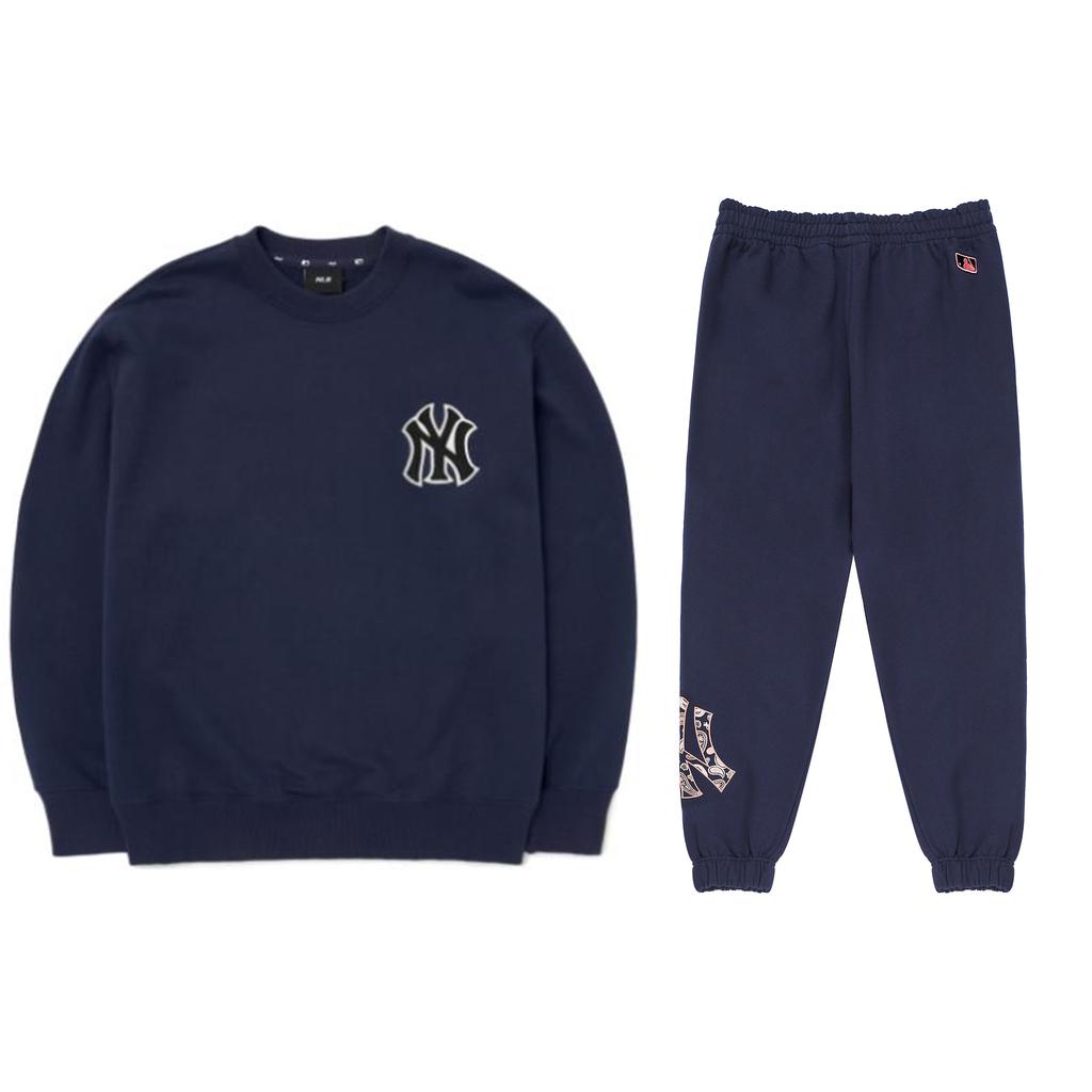 New MLB New York Yankees Sweatshirt Set Unisex Navy Blue 3APTI0126-50NYD3AMTI0126-50NYD