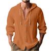 IHUASU Men's Fashion Autumn/Winter Long Sleeves Hooded Casual Blouses & Shirts Elegant