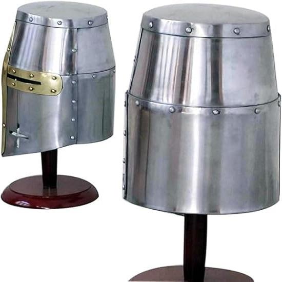 Medieval Templar Crusader Knight Armor Helmet Size One Rustic  Home Decor Gifts
