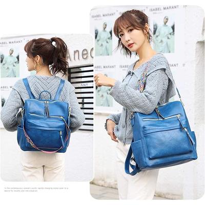 Premium Leather Convertible Backpack Handbag Sling Bags for Women