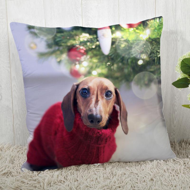 

45x45 см декоративная полиэстеровая наволочка с рождественской елкой, квадратная наволочка на молнии, осенняя наволочка 45x45cm