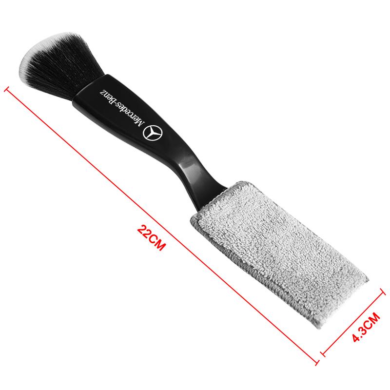 1pcs 2 In 1 Car Cleaning Brush Dashboard Air Outlet Gap Remove Dust Tools For Mercedes Benz AMG W204 W205 W212 GLC GLE GLS CLA