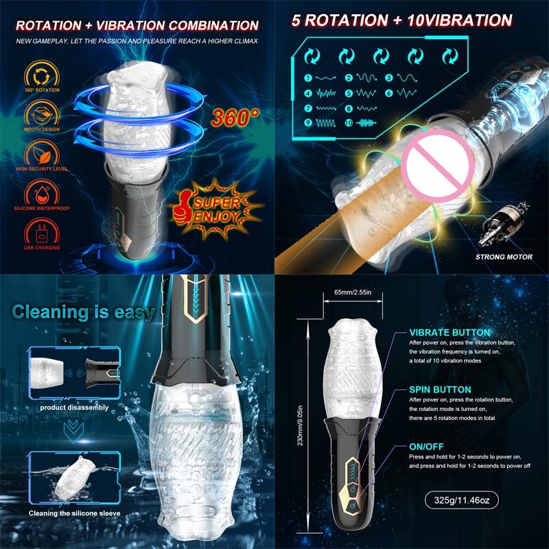 Rechargeable Male Masturbator 18 Insert Men's Accessories Soft Industrial Masturbation Male Masturbator 18 Women Vibrator
