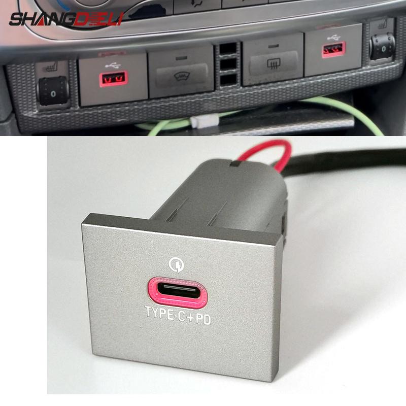 

1PC Compatible For Ford Focus 2 mk2 2004 - 2010 Car Type-C PD Charger Socket Single Interface Outlet Power Adapter