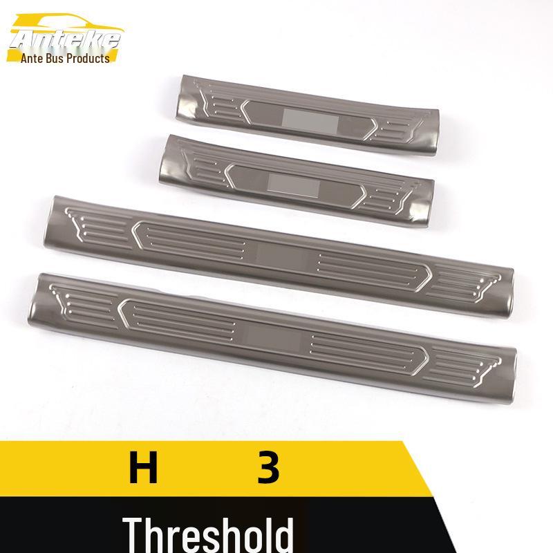 Zhonghua H3 Stainless Steel Welcome Pedal Anti-Scratch Sill Strip Decorative Sticker
